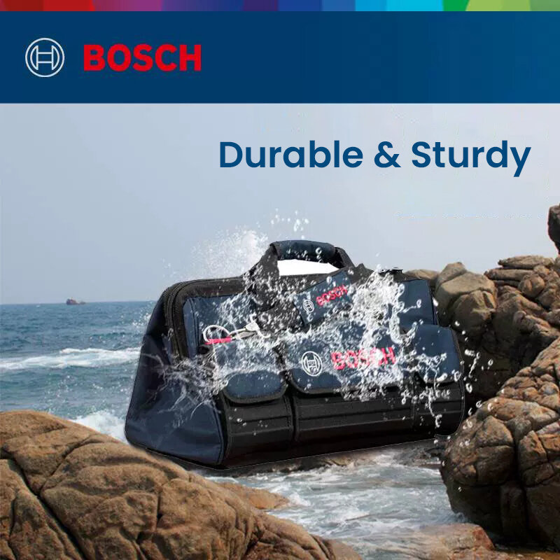 Tas perkakas Bosch, tas perkakas tahan lama, tas alat portabel, tahan lama, tas kapasitas penyimpanan Besar, tas tahan air