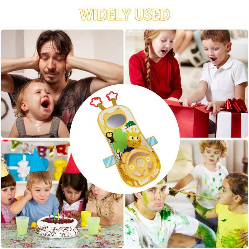 Toddler Steering Wheel Toy, Portátil, Elétrico, Educação Infantil, Simulação, Crianças