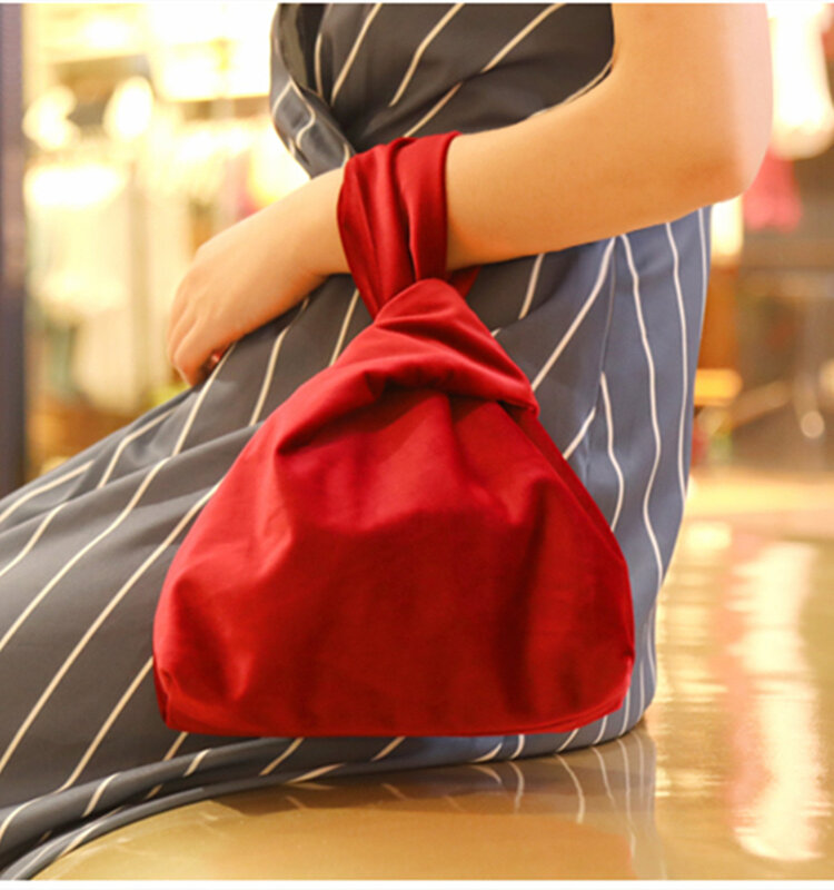 Bolso de mano de seda satinada para mujer, bolsa Vintage de terciopelo que combina con todo, de lujo, combina con todo, 2024