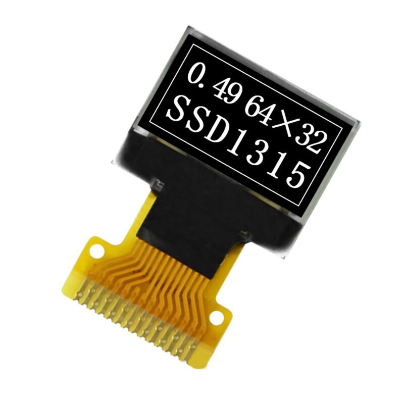 Placa de interface de tela OLED, IPS, SSD1315 Drive, IC, OLED, módulo de exibição LCD, interface I2C, 64x32, 0,49"