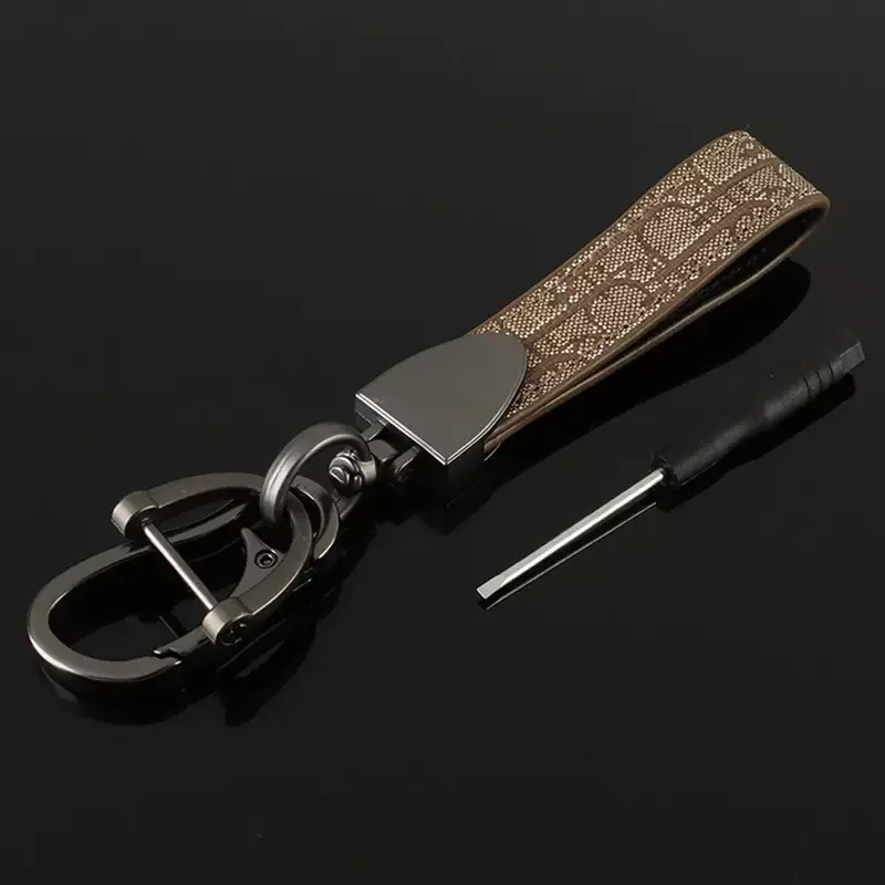 พวงกุญแจหนังรูปเกือกม้าพวงกุญแจรถสำหรับผู้ชายพวงกุญแจมือถือสีสายชาร์จมือถือของขวัญสำหรับแฟนสาว