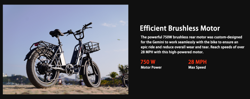 Bicicleta de montanha elétrica com bateria dupla, bicicleta elétrica da cidade, pneu gordo, motor, 28mph, 750w, 48v, 20 polegadas, 7 velocidades