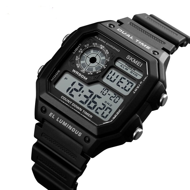 Studentka mody na zewnątrz sportowe zegarki na rękę chłopców wielofunkcyjny męski zegarek cyfrowy alarmowy zegarki wodoodporne