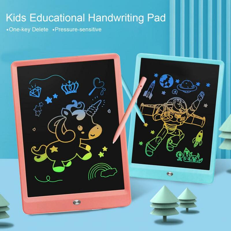 Tablet de escrita ecológica para crianças, retângulo LCD, exclusão de uma tecla, almofada de escrita educacional, tábua de desenho, pintura