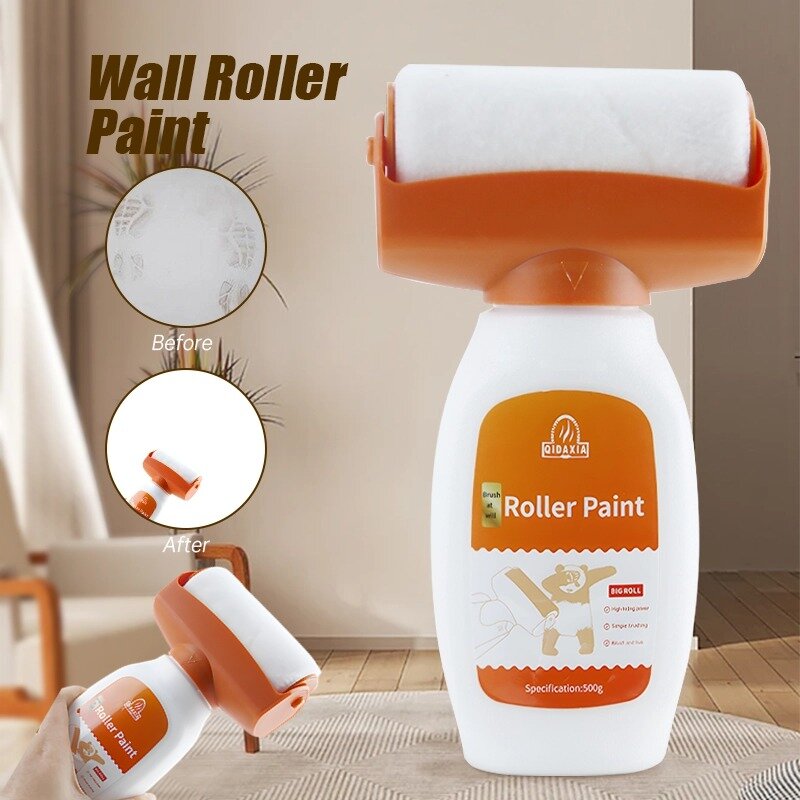 Roller reparasi dinding cat lateks, alat perbaikan cat tembok berbasis air putih Roller warna besar untuk ubin