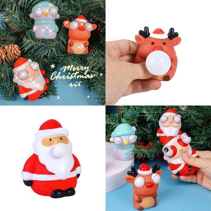 Squeeze Toys giocattoli di natale Safe Cartoon Fidget Toy Cute Funny Squeeze Toy bomboniere natalizie con pupazzo di neve Santa renna