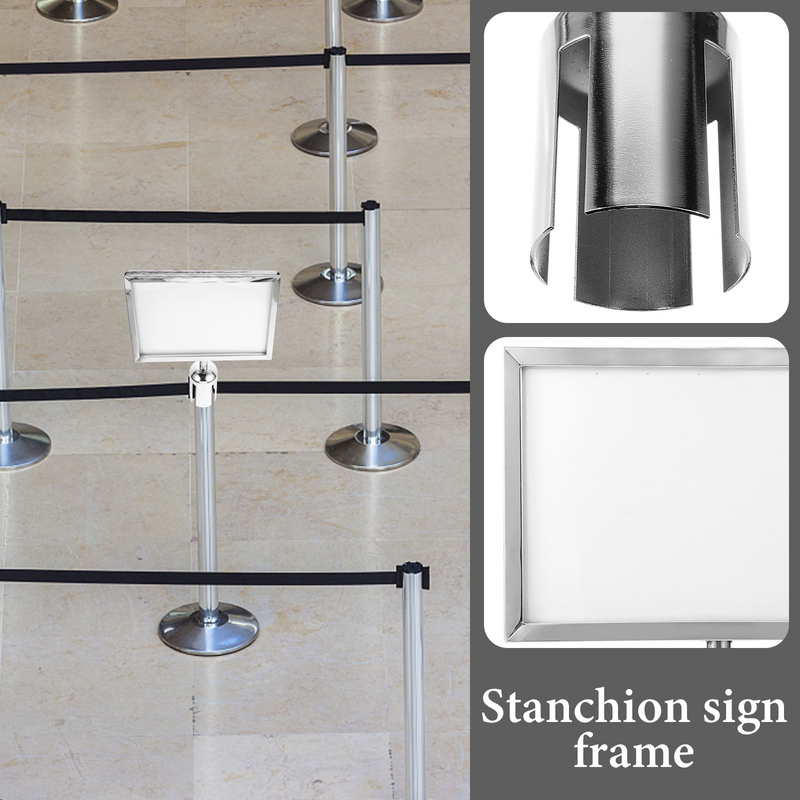 Poster Frames Frames Pillar Sign Stand Portrait Top Stanchion Holder Double Sided Horizontal Version A4 Poster Display