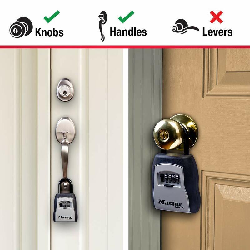 Master Lock Outdoor Key Lock Box, House Keys Organizer, cofre com fechadura combinada, 5400D, 5-8 Keys Capacidade