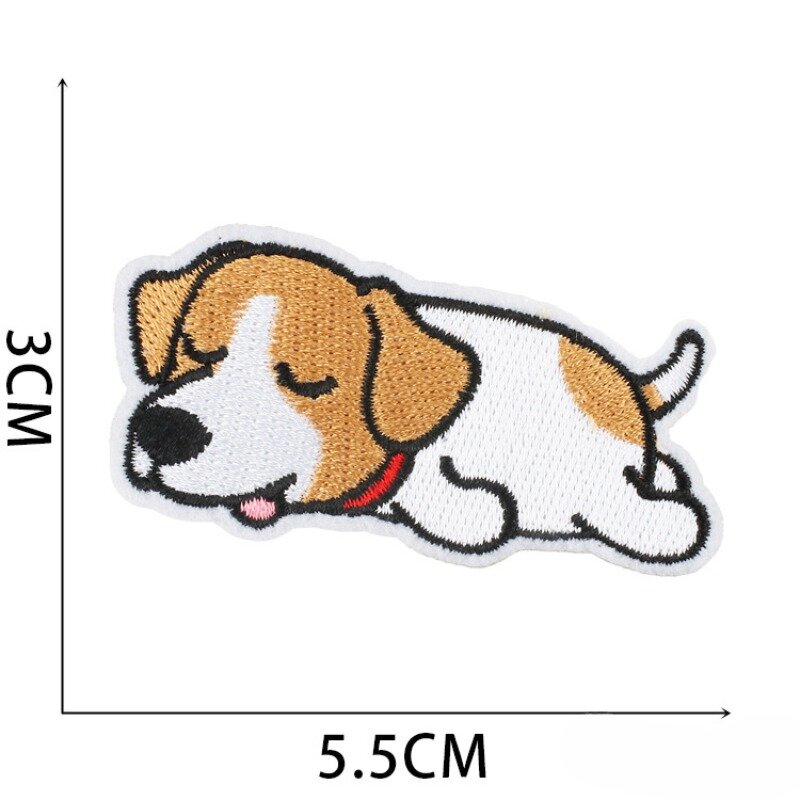 2024 New Corgi Dog Animal Paw Embroider Fabric Patch DIY Label Heat for Cloth Hat Bag Jeans Backpack Fast Iron Sew Adhesive