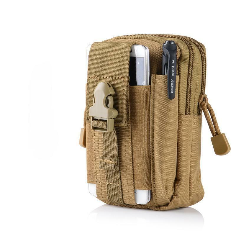 Men Tactical Molle Pouch Belt Waist Pack Bag Small Pocket Military Waist Pack Running Pouch Travel Camping Bags Soft Back