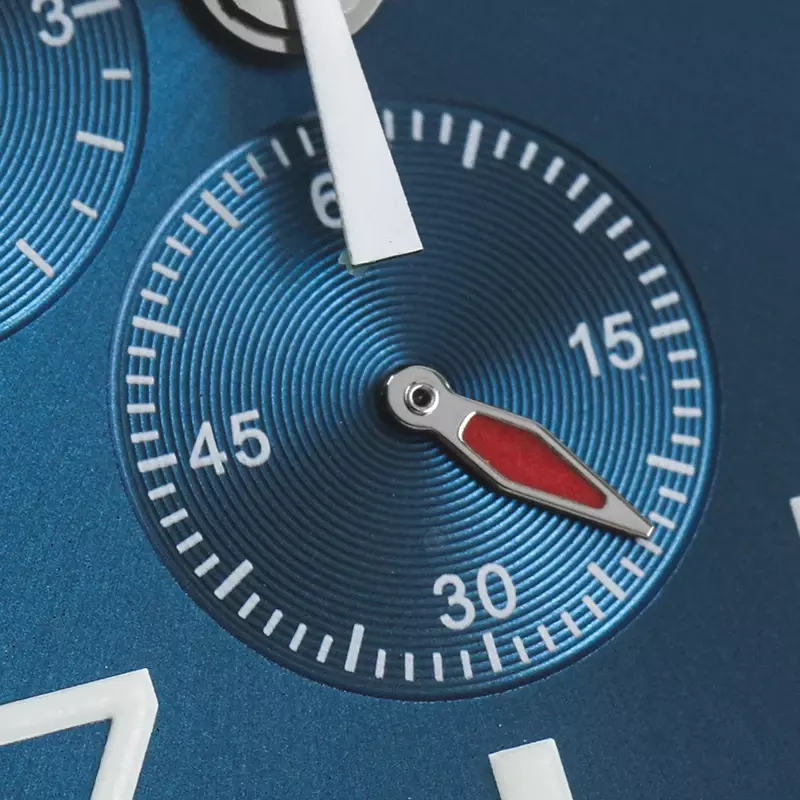Часы Кварцевые водонепроницаемые из нержавеющей стали с хронографом и сапфировым стеклом, 100 м