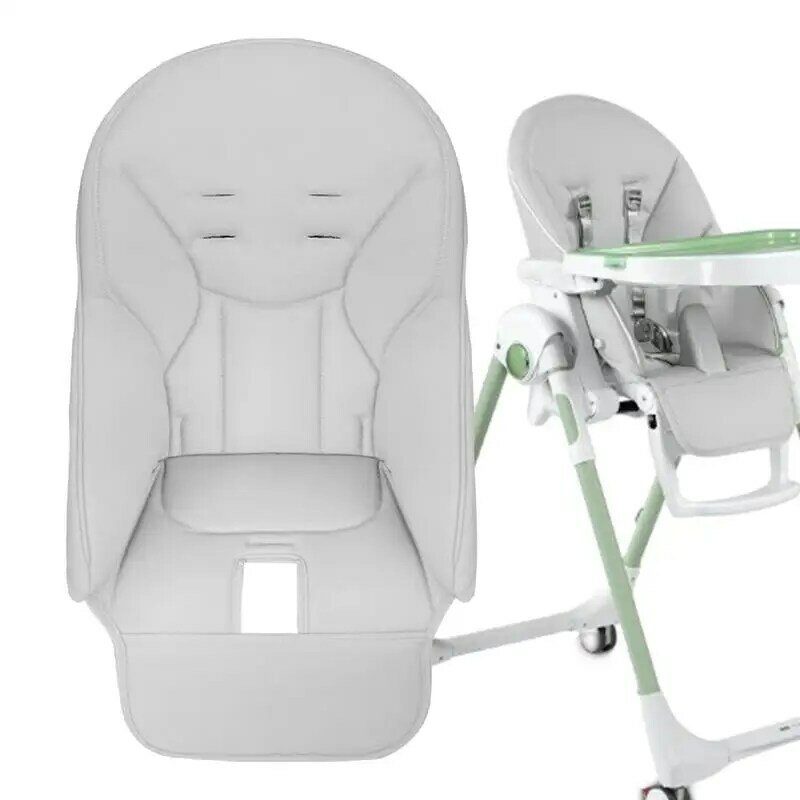 Funda de cuero PU para silla de comedor de bebé, cojín de esponja compuesto, funda de asiento, accesorios para niños