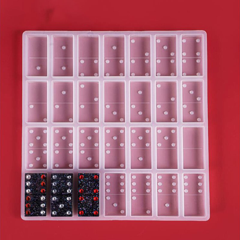 Vòng Tay Nhựa Domino Khuôn Silicone Phụ Kiện Trang Sức Làm Nhựa Dính Thủ Công Cabochons Ban Charm DIY Nhựa