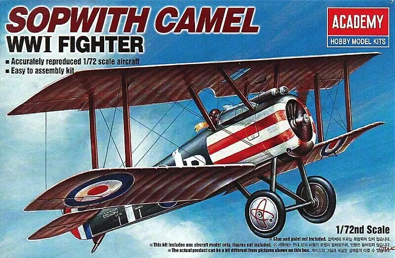 Академия 12447 1/72 Sopwith Camel WWI Fighter (пластиковая модель)