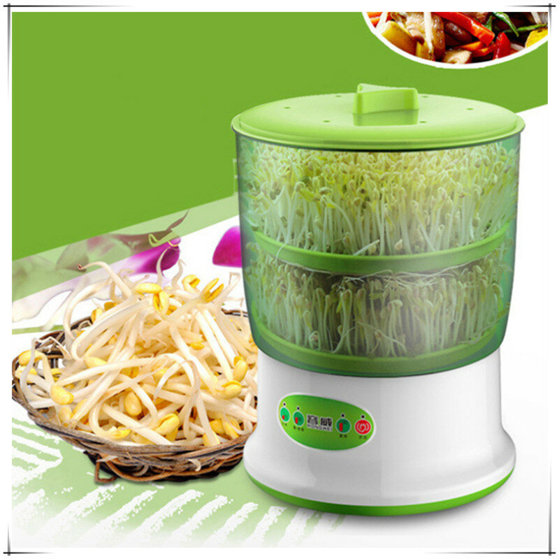 Máquina automática de brotes de soja para el hogar, herramienta de brotes de cacahuete, cuenco de germinación de vegetales, bricolaje
