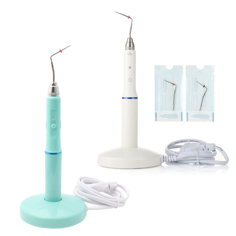 Sistema de obturação sem fio dental caneta endodontic raiz obturação endo gutta percha arma aquecida dentes branqueamento + 2 dicas