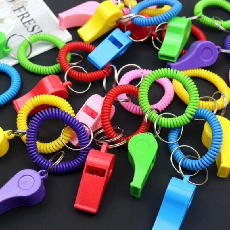 Training Whistles Referees Whistles Colorful Compact Referee Whistles with Stretchable Coil 6pcs Sport for Loud for Portability
