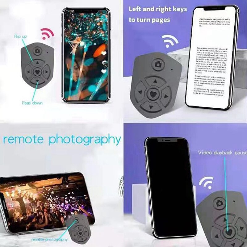 Remote kamera, Remote rana kamera Bluetooth untuk ponsel IOS/Android Remote Shutter nirkabel