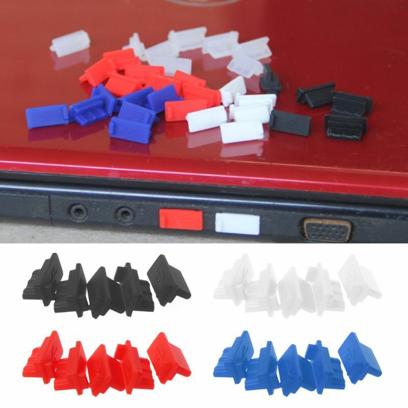 CPDD 5PCS Silicone USB Anti Charging Dust Plugs for Laptop Computer Tablet