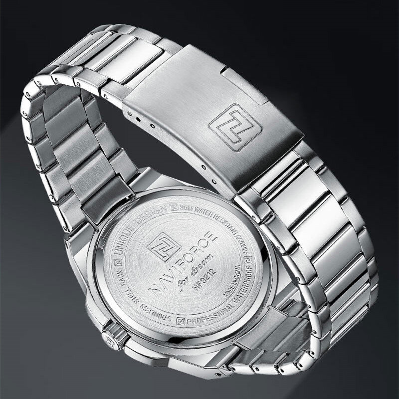 Zegarki kwarcowe NAVIFORCE 2023 najwyższej luksusowej marki wodoodporna sportowa świecąca męski zegarek ze stali nierdzewnej Relogio Masculino
