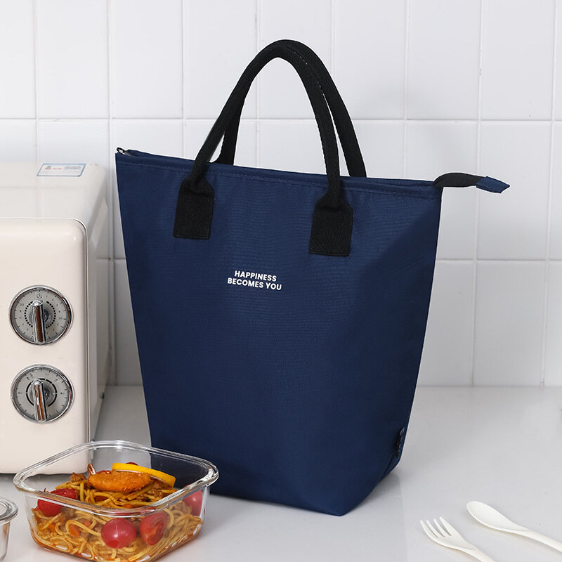 Grande Capacidade Monocromática Lunch Bags para Crianças, Isolamento Térmico Piquenique Food Beverage Bag, Outdoor Ice Bag, Travel Storage Bags
