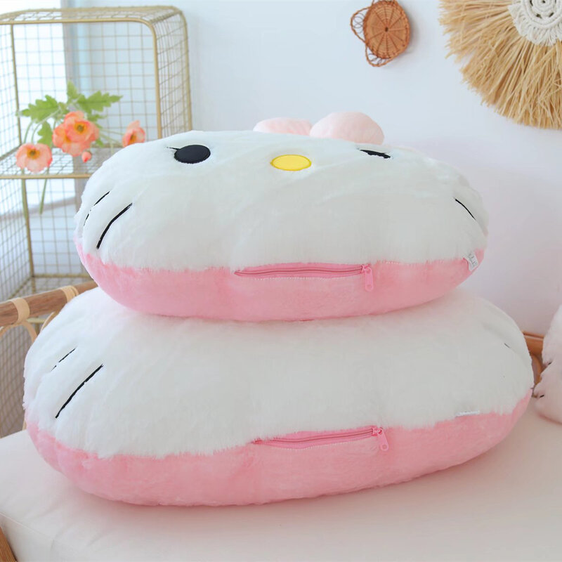 Sanrio Hello Kitty Plush Toy Soft Cuddly Pillow Comfortable Back Cushion Sofa Decorative Pillow Hug Plushies Xmas Gifts For Girl