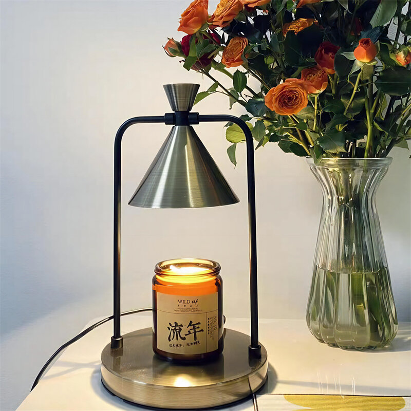 Candle Warmer Electric Wax Melt Lamp Dimmable Aromatherapy Table Lamp Candle Melting Diffuser Bedside Warmer Light US/EU/UK/AU