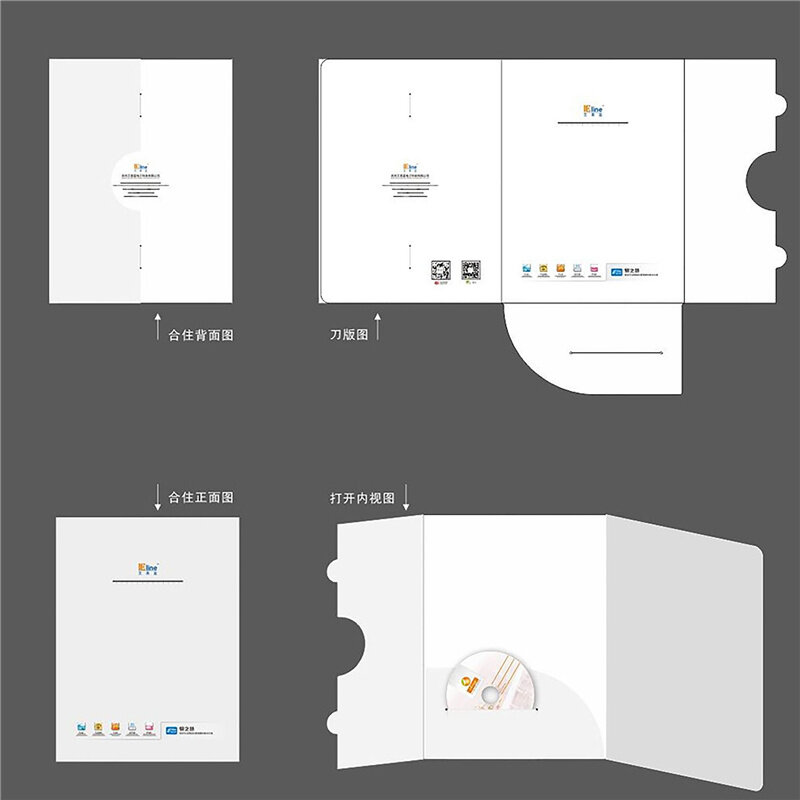 Aangepaste Product, Document Zakje Papier Map Met Pocket Offset Pint Folie Print Lamineren Aangepaste Logo Afdrukken