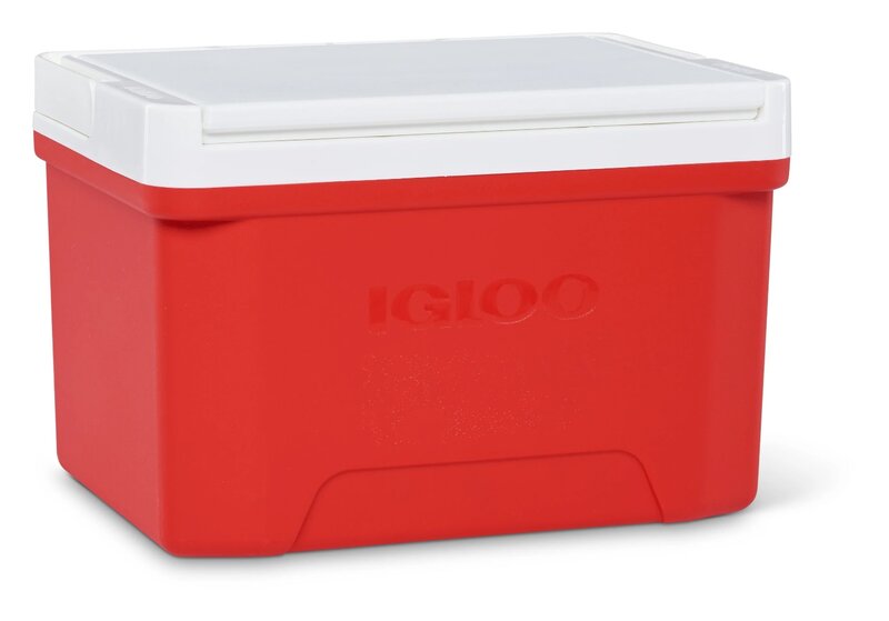 Igloo-enfriador de cofre de hielo de 9 cuartos, rojo (13 "x 9x8")