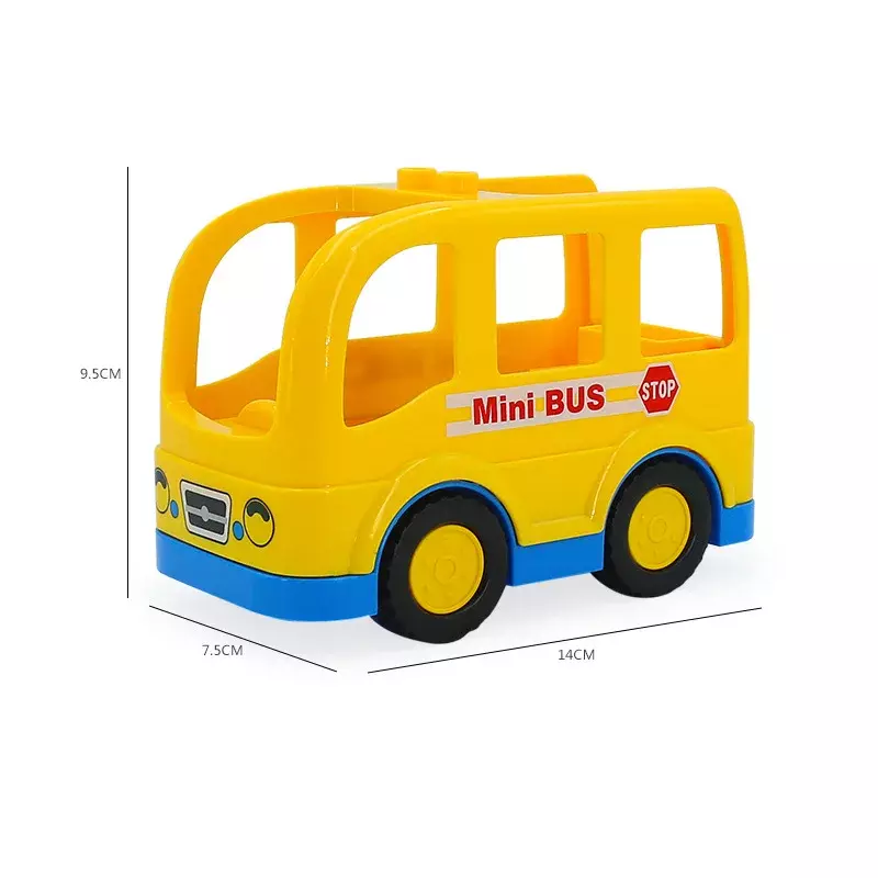 Blok bangunan besar kompatibel Bus transportasi kereta putri mobil aksesoris batu bata besar mainan rakitan anak hadiah pesta