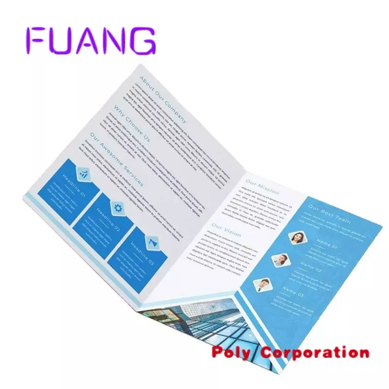 Custom Bulk Printing A4 Papel Flyer, folheto, livreto, manual de instruções