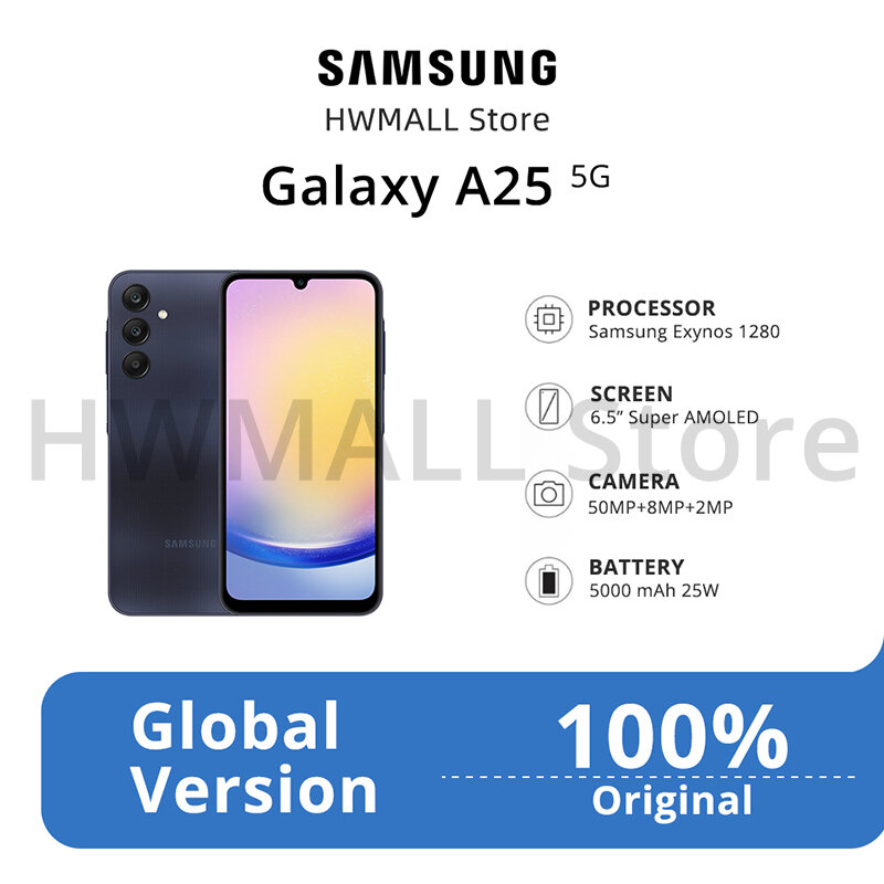 Samsung Galaxy A25 5G Smartphone 6.5Inch Super Amoled 120Hz Display 50mp Hoofdcamera 5000Mah Batterij Bluetooth 5.3