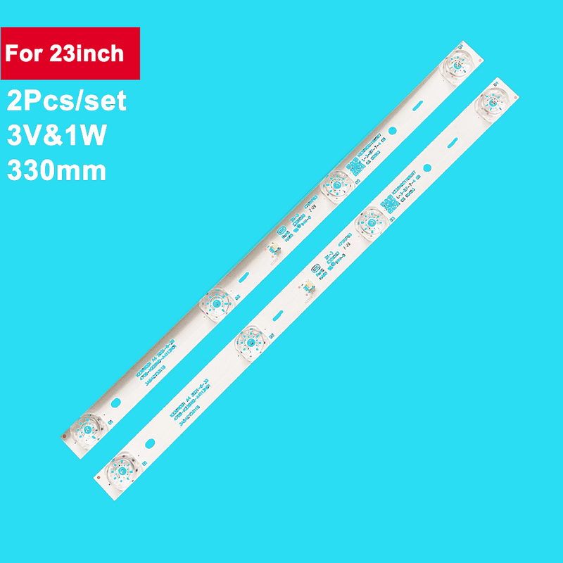 2 Buah/Set 330Mm 100% Strip Lampu Latar Led Baru untuk Perbaikan TV 23 Inci DH-LM22-F200 4708-K236WD-A4113N01 Kk236wdd1 A4