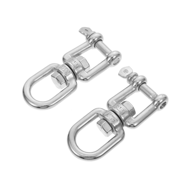 2 Pcs Stainless Steel Swivel Ring Hook Eye Kids Hammocks Connector Eye The Swing for 316 Sandbag