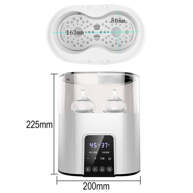 Stérilisateur de lait chaud 2 en 1 pour bébé, dispositif intelligent de conservation de la chaleur pour biberon