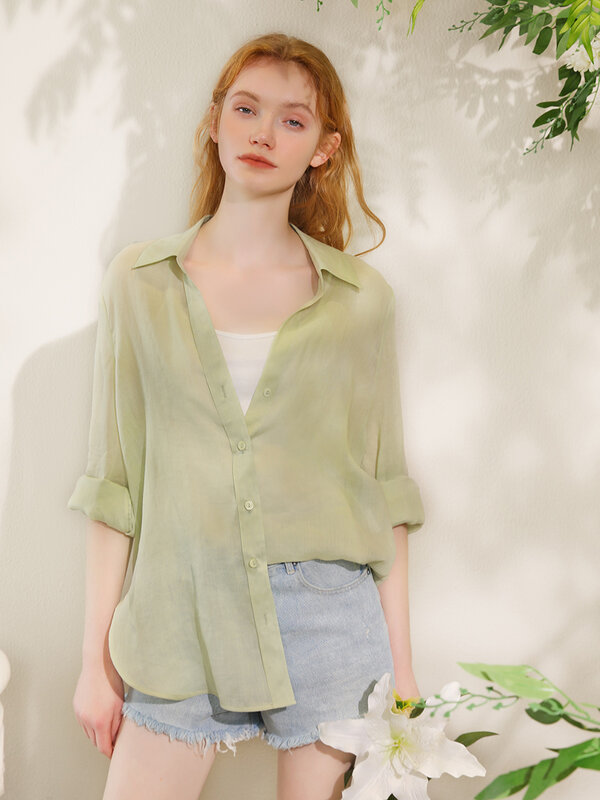 SuyaDream – chemises naturelles pour femmes, 100%, Ramie, simple boutonnage, ample, Chic, printemps été, haut confortable, rose, bleu, 2023