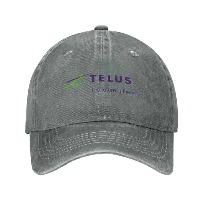 Модная качественная джинсовая бейсболка с логотипом Telus