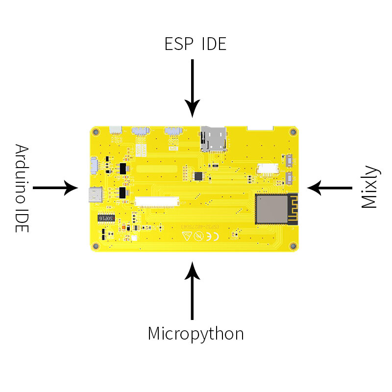Tela de exibição inteligente para arduino, ESP32-S3, HMI, 8M, PSRAM, 16M, Flash, Arduino, LVGL, WiFi, Bluetooth, 4.3 ", 480x272, RGB, Módulo TFT