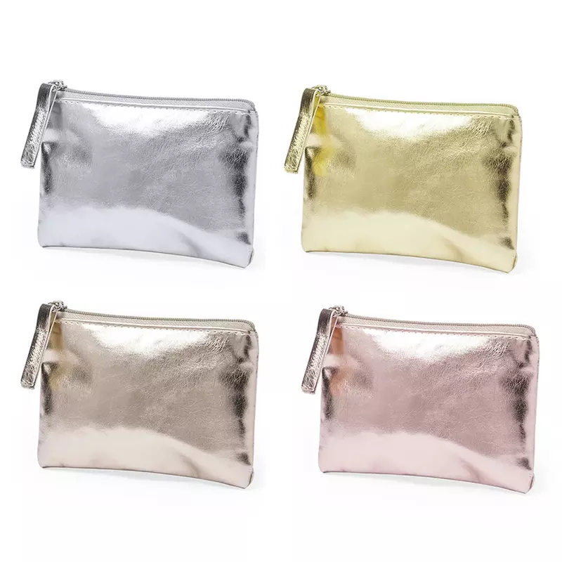 Mini portafoglio in pelle PU portamonete portachiavi portachiavi tasca portaoggetti cerniera trasparente portamonete sottile portatile impermeabile