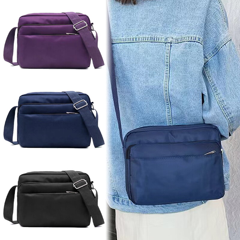 Único ombro Crossbody Bag, Multi Layered saco de armazenamento, elegante e minimalista, grande capacidade, viagens ao ar livre, pendulares trabalho, novo
