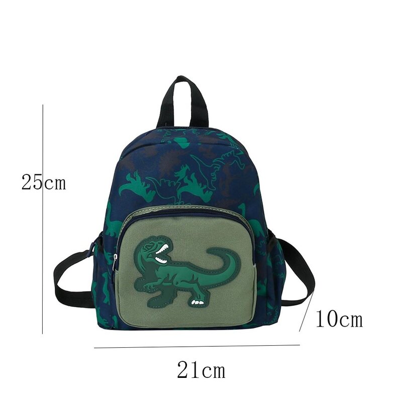Mochila con nombre personalizado para niños, mochila bordada con dibujos animados de dinosaurios, mochilas escolares pequeñas para guardería