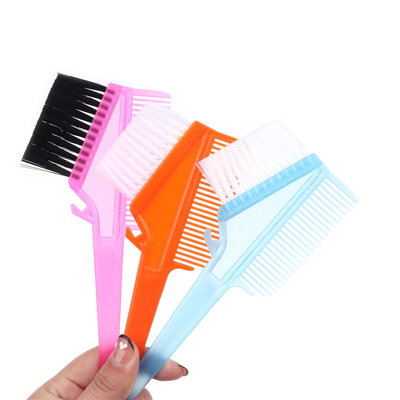 Pro Salon Plastic Hair Dye Coloring Brushes, Pente para Barbeiro, Matiz, Cabeleireiro, Ferramentas de estilo, Pentes coloridos com escova