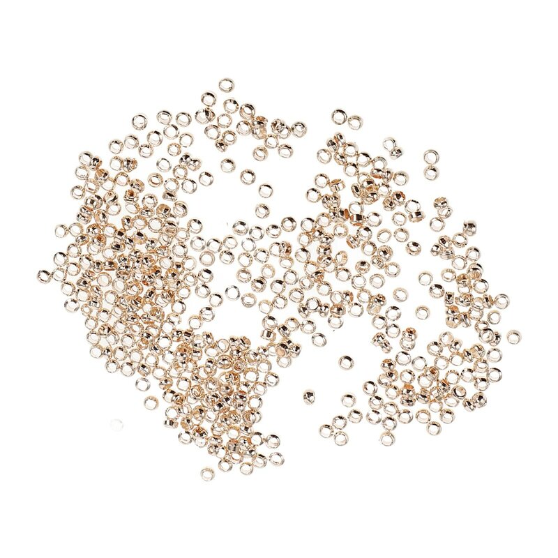 500 buah manik-manik mulus pemosisian lingkaran perhiasan untuk Gelang membuat Spacer DIY kerajinan Chic logam