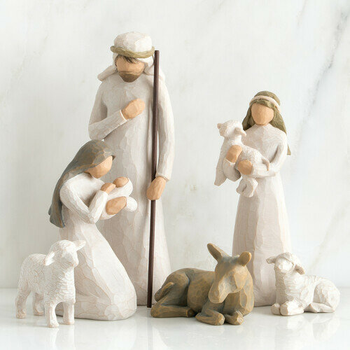 Ensemble de 6 figurines en résine, Mini scène de nativité Stable, statue de jésus marie, jésus, marie, jésus, marie, catholique, décoration de la maison, cadeau d'ornement