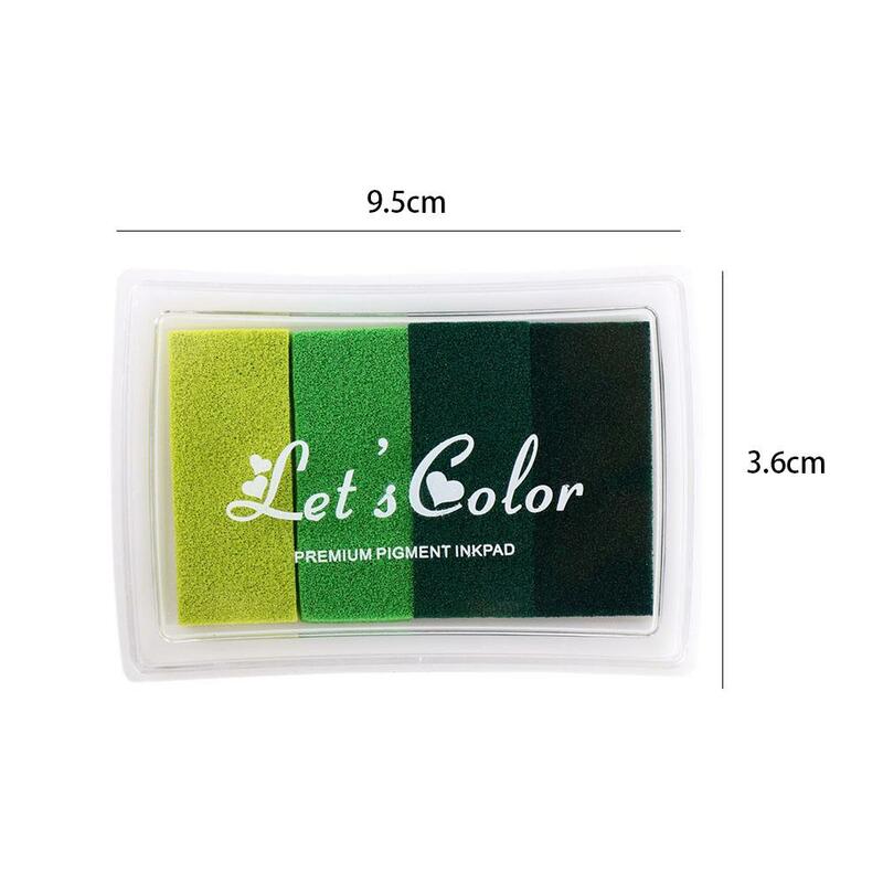 1 Pcs Rainbow Ink Pad Gradient Color Ink Pad Newborn Footprint Inkpad School Office Hand Account Creative Stationery Seal