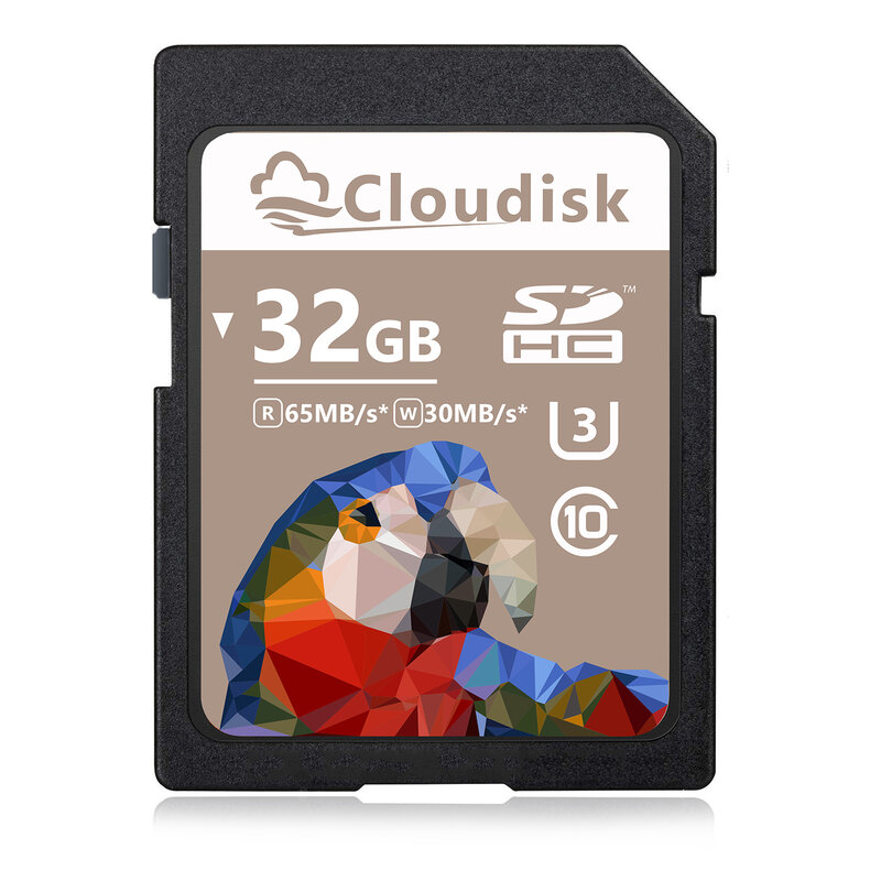 Cloudk-tarjeta SD de 4GB, 8GB, 16GB, 32GB, 64GB, 128GB, SDXC, UHS-I, C10, U3, V30, 4K, UHD