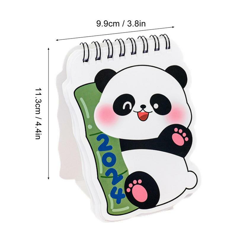 Mini Calendar 2024 18 Months Monthly Calendar June 2023 Dec 2024 Small Calendar Portable Cute Pandas Planning Organizing Daily