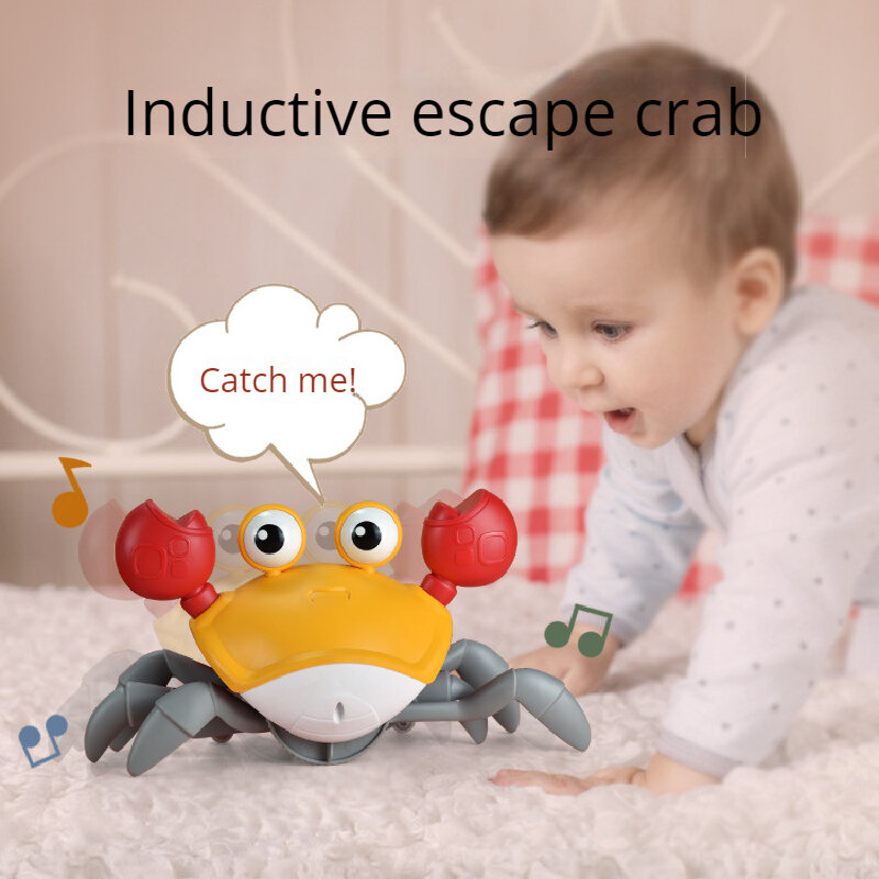 Fuga de Indução das crianças Crab Crab Crawl Electronic Pet Toys Música do bebê Educação Early Mobile Toys Entrega gratuita