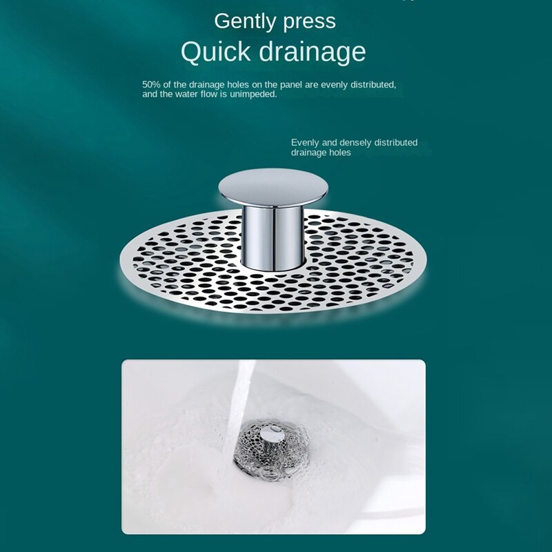 1 PCS Stainless Steel Mesh Sink Filter Kitchen Sewer Anti-Blocking Strainers Floor Drains Hair Catcher Waste Plug Filters