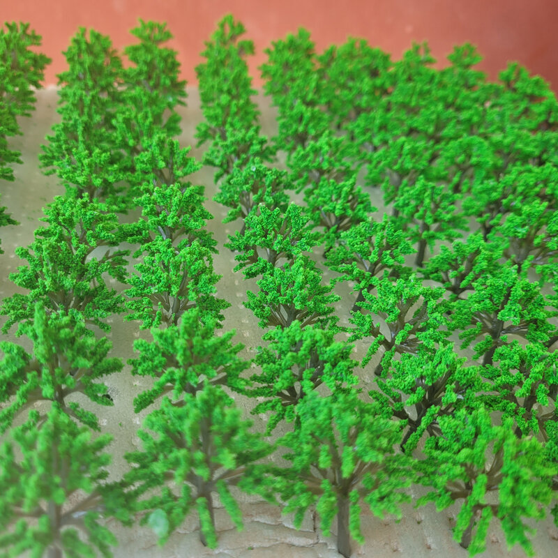 100 sztuk 4cm Model drzewa ulica drzewo droga drzewo zielony pas Model drzewa pociąg układ kolejowy dekoracje Diorama Diy dekoracja okienna